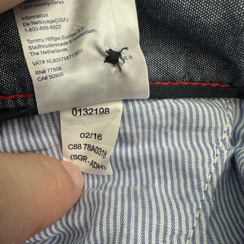 Tommy Hilfiger Slim Fit Men's Linen Blend Chinos Sz 36W/30L Light Blue - Picture 3 of 8